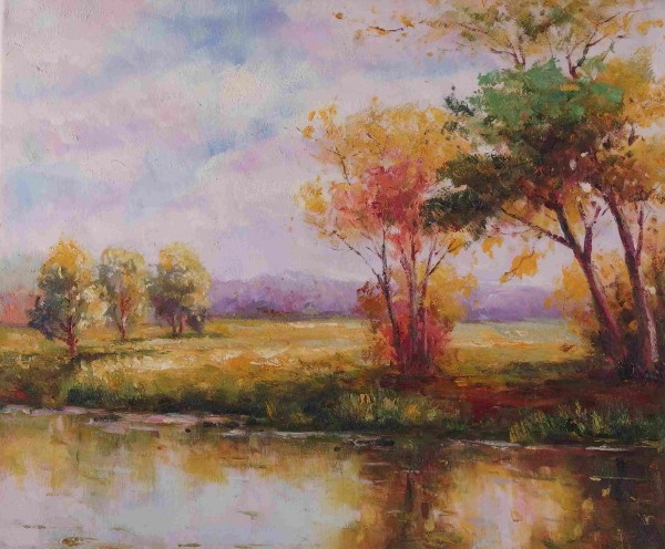 Field with Stream