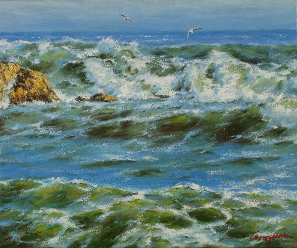 Seascape with Seagulls