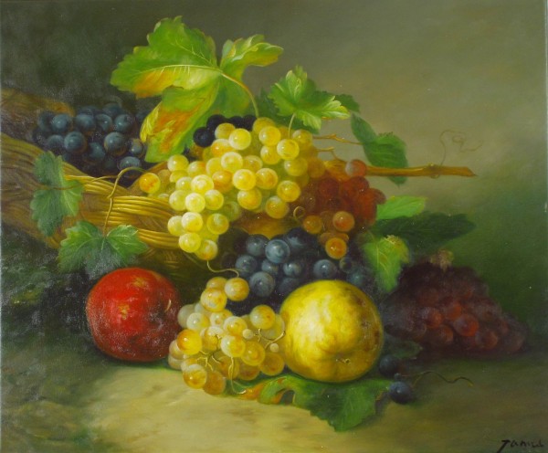 Still Life with Apples and Grapes