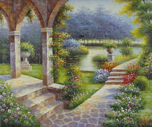 Garten mit Teich