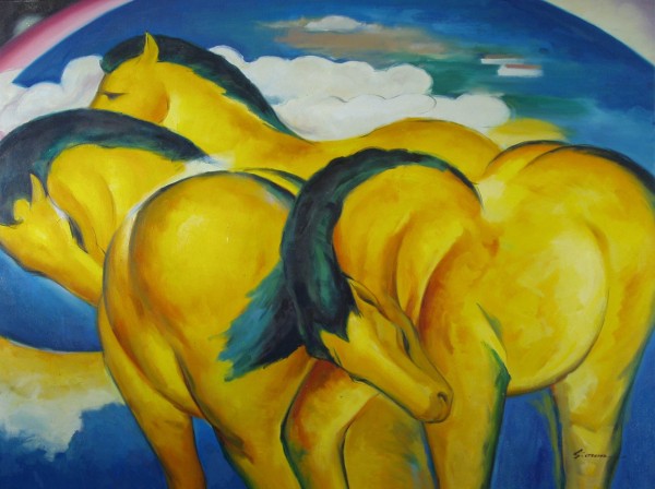 Horses (Franz Marc Reproduction)