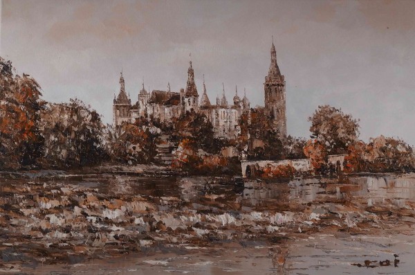 Schweriner Schloss (Sepia)