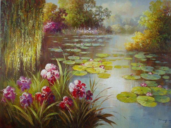 Lake with Water Lilies
